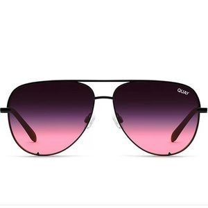 Quay HIGH KEY EXTRA LARGE - BLACK/BLACK PINK FADE